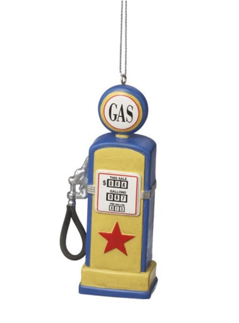 Gas Pump Ornament - White - Shelburne Country Store