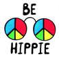 Be Hippie Peace Glasses Sticker - Shelburne Country Store