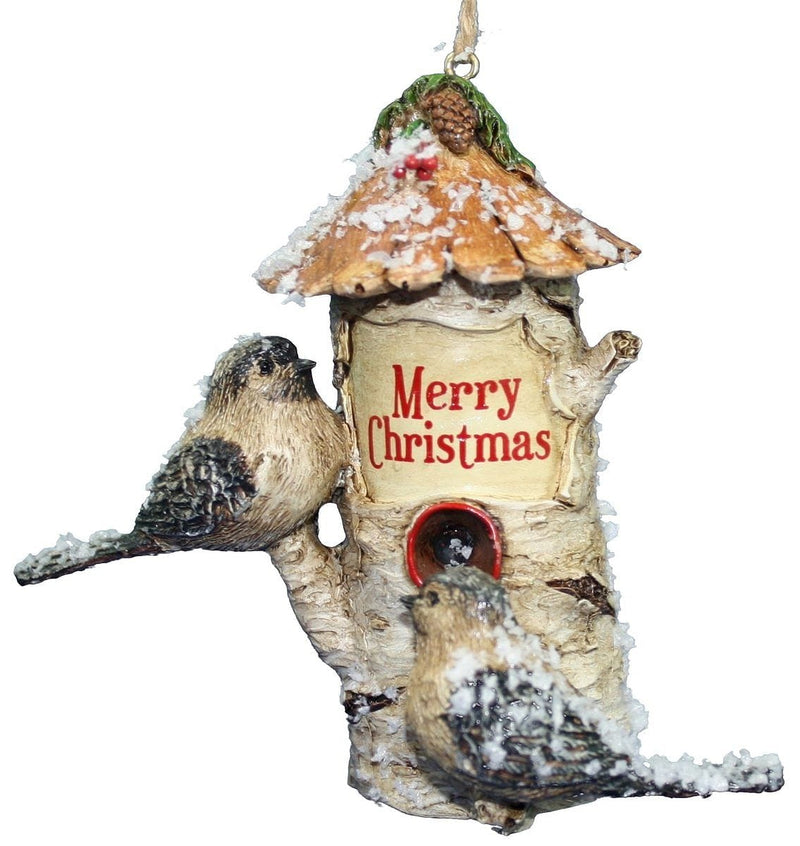 Birds In Birdhouse Ornament - Happy - Shelburne Country Store