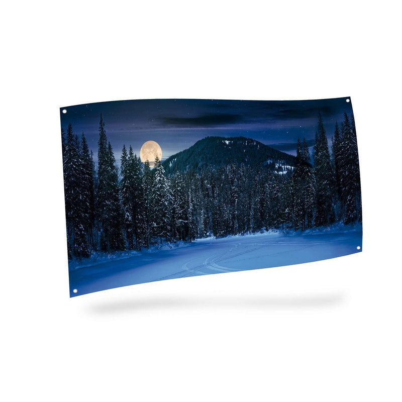 My Village Background Cloth - Mountain Landscape at Night - Shelburne Country Store