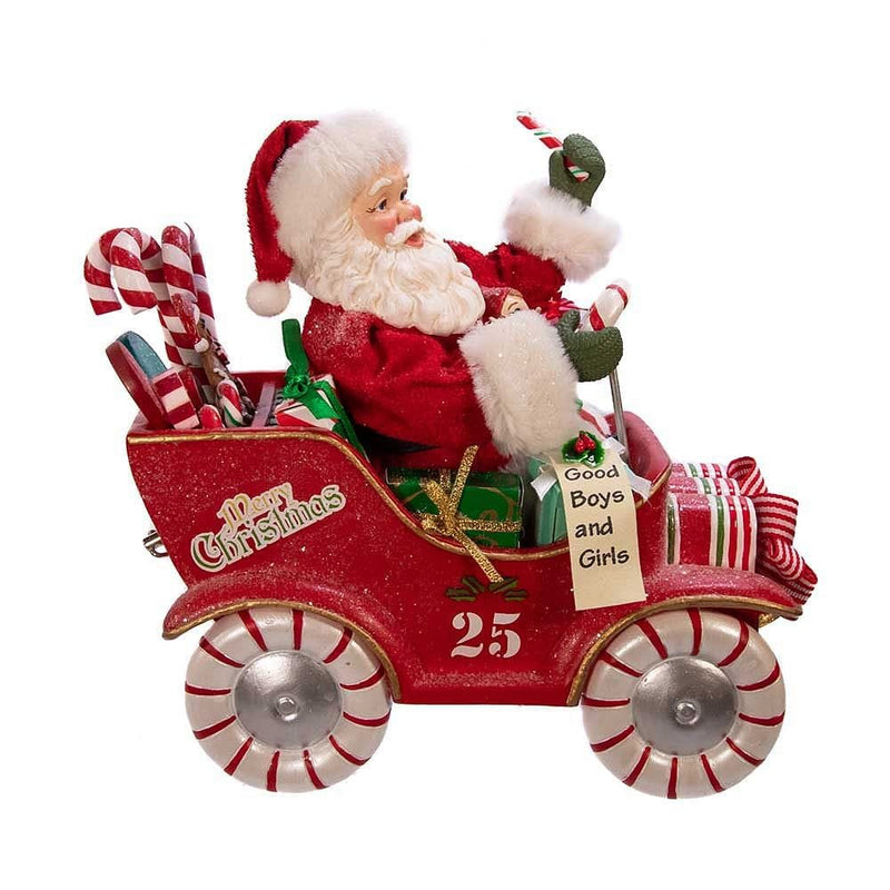 Fabriché Musical Santa In Candy Car - Shelburne Country Store
