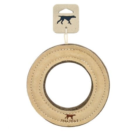 Natural Leather & Wool Ring Toy - 7" - Shelburne Country Store