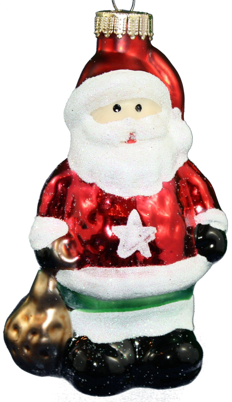 3.5 inch Glass Figurals - Santa with Star - Shelburne Country Store