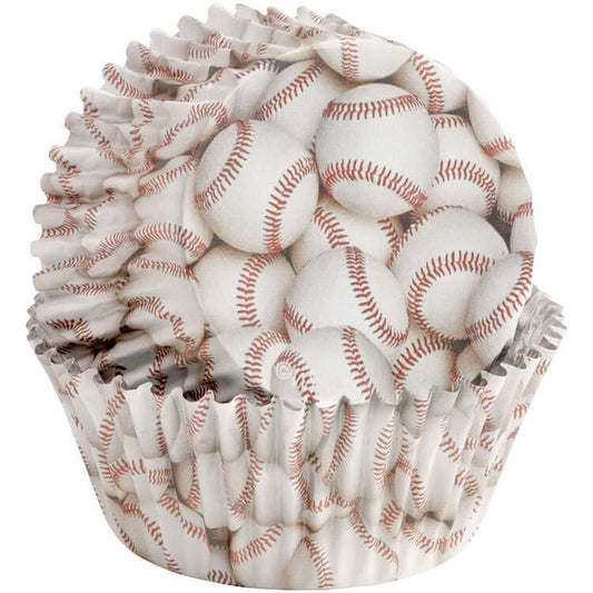 Baseball Print ColorCups Cupcake Liners - 36 Count - Shelburne Country Store