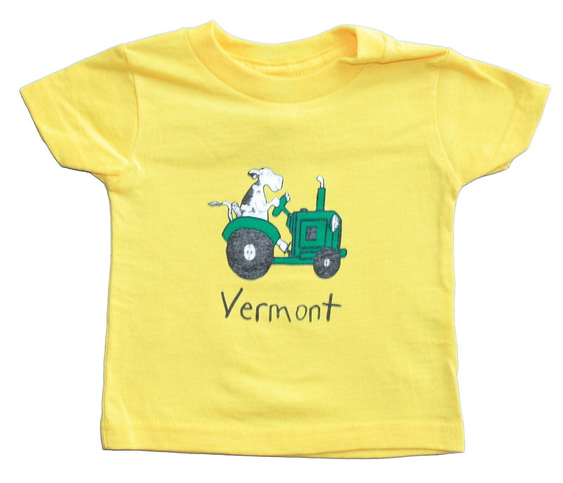 Vermont Cow On Tractor - Infant T-Shirt - - Shelburne Country Store
