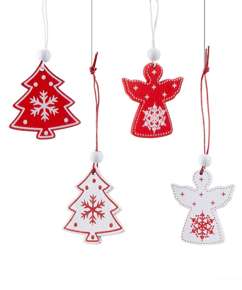 12 Pack Wood Ornament Set - Shelburne Country Store