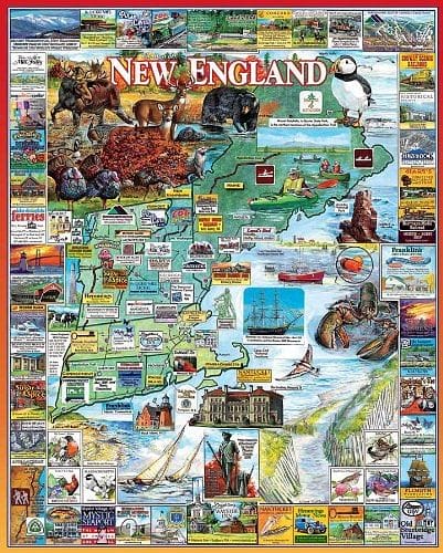 White Mountain Puzzles Best Of New England - 1000 Piece Jigsaw Puzzle - Shelburne Country Store