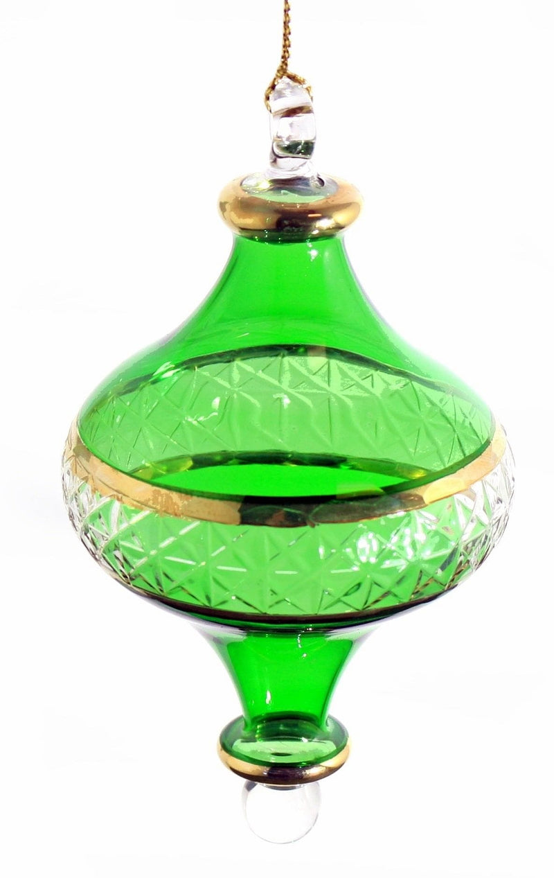Stretched Torus with Lattice Ornament -  Christmas Green - Shelburne Country Store