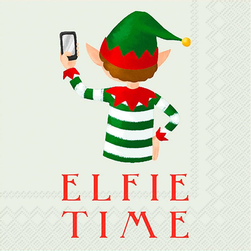 Elfie Time Cocktail Napkin - Shelburne Country Store