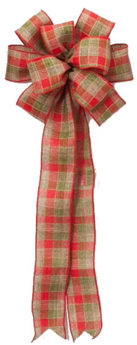 6 Loop 17 Inch Quilted Plaid Bow - Shelburne Country Store