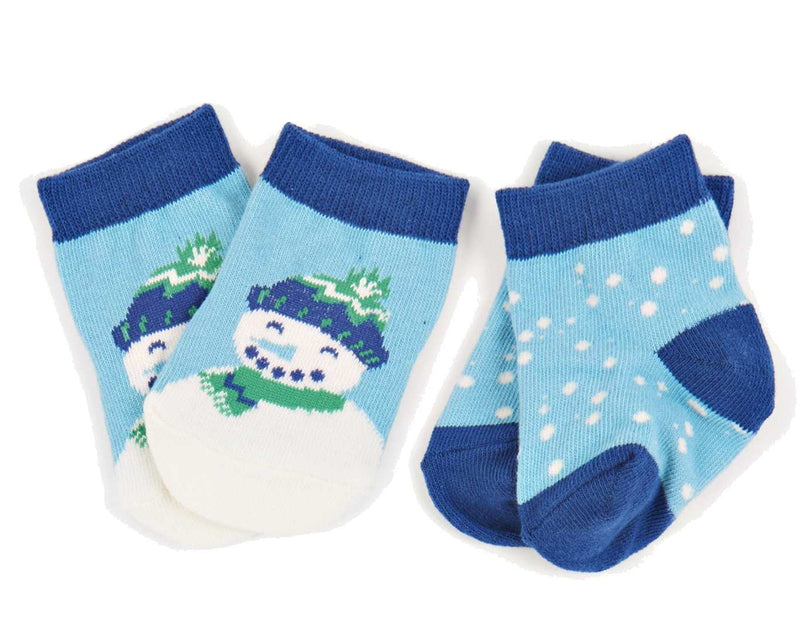 Infant Socks 2 Pack - Boys Cheerful Snowman - Shelburne Country Store