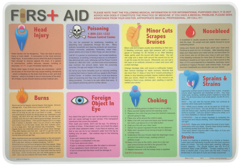 First Aid Placemat - Shelburne Country Store