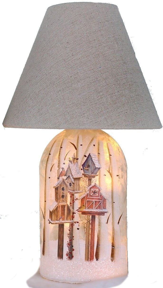 Lit Bottle With Shade - Birdhouses - - Shelburne Country Store