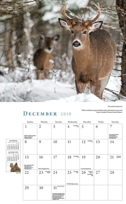 2019 Vermont Life Fish and Wildlife Calendar - Shelburne Country Store