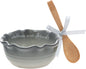 4.5" Ceramic Bowl with Bamboo Spoon - - Shelburne Country Store