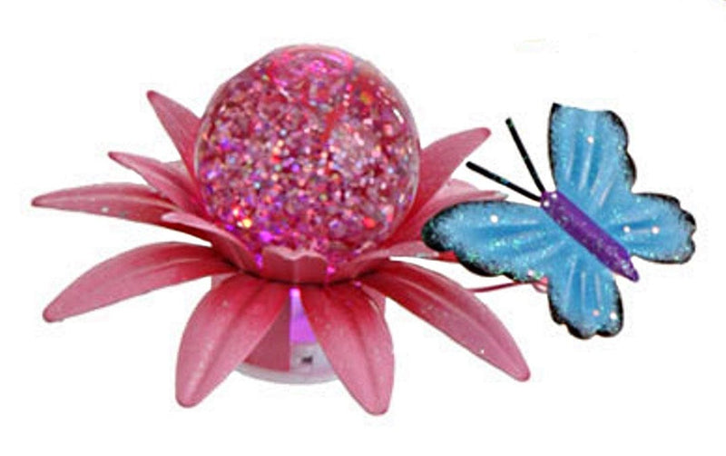 3.5 Inch Lighted Waterglobe Flower - Pink - Shelburne Country Store