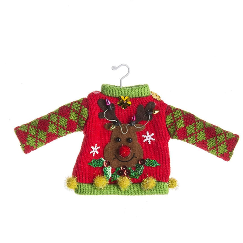 Reindeer Ugly Sweater Ornament - Shelburne Country Store