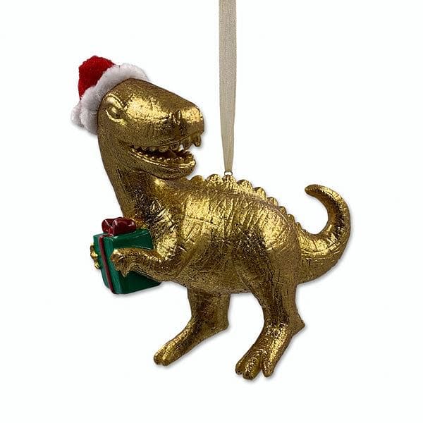 Gold Dinosaur Signature Ornament - Shelburne Country Store