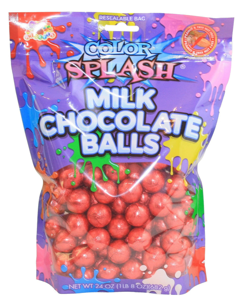 Color Splash Chocolate Balls Red - 24 Ounce Bag - Shelburne Country Store
