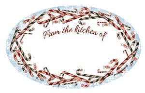 Baking and Canning Labels - Candy Canes - Shelburne Country Store