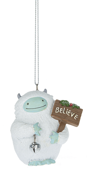 Christmas Yeti Ornament -  Believe - Shelburne Country Store