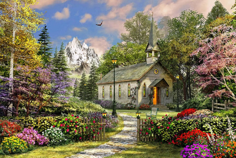 Mountain View Chapel - 500 Piece Puzzle - Shelburne Country Store