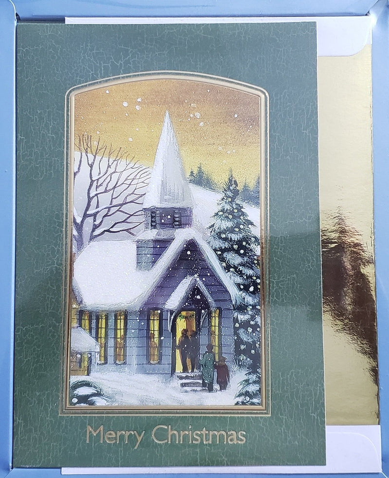 Holiday Luxury Religious Favorites 18 Card Box - Our Church - Shelburne Country Store