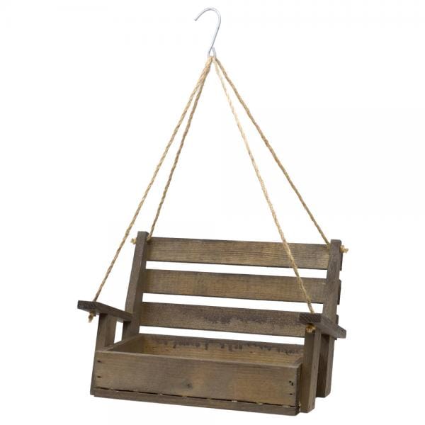 Brown Hanging Porch Swing - Bird Feeder - Shelburne Country Store