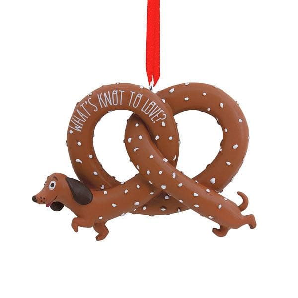 Weiner Dog Pretzel Ornament - Shelburne Country Store