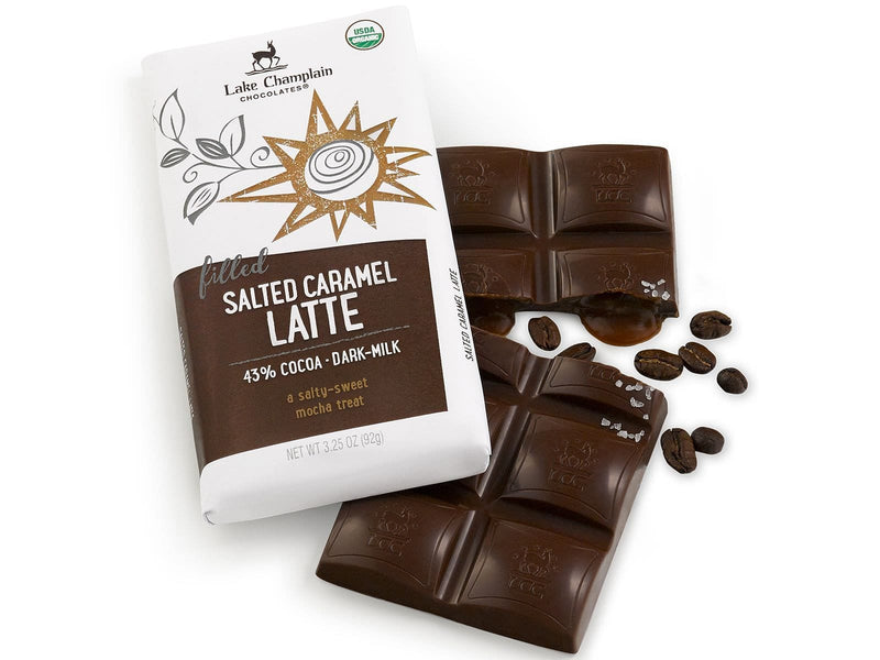 Lake Champlain Salted Caramel Latte Dark-Milk Chocolate Bar - Shelburne Country Store