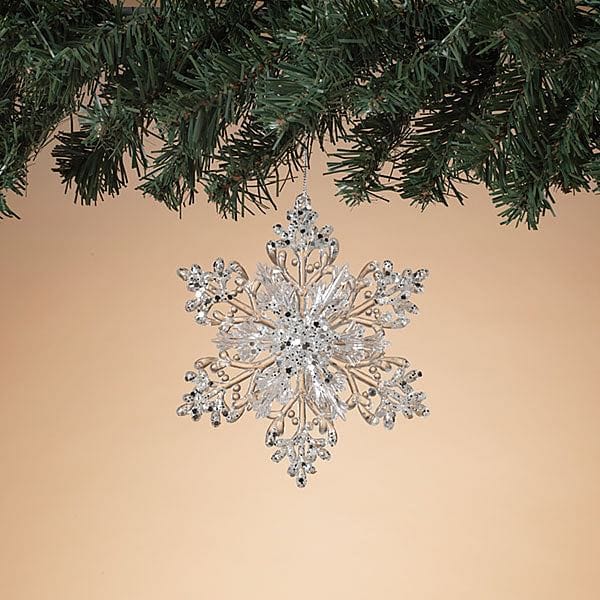 4.9 Inch White Plastic Snowflake - Shelburne Country Store