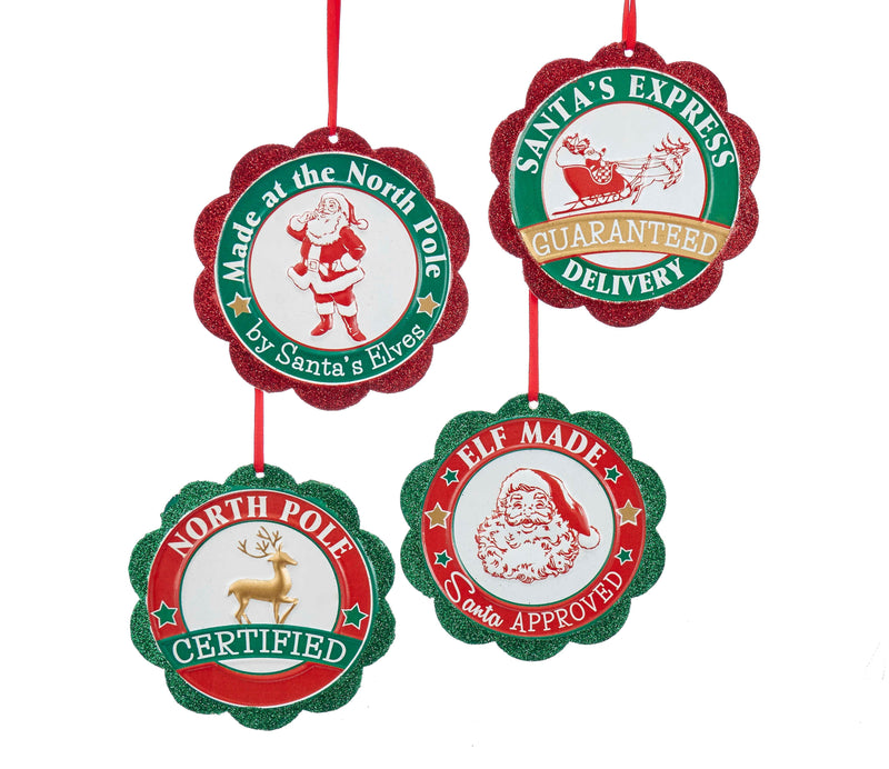 Santa Seal of Approval Ornament - - Shelburne Country Store
