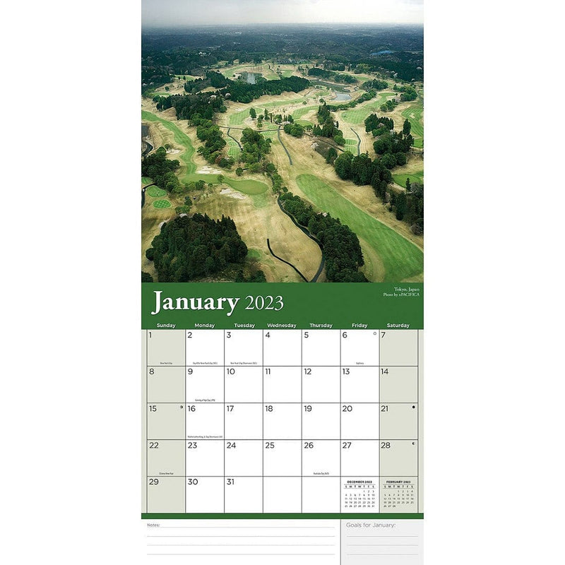 Golf Courses 12x12 Photo Wall Calendar - Shelburne Country Store
