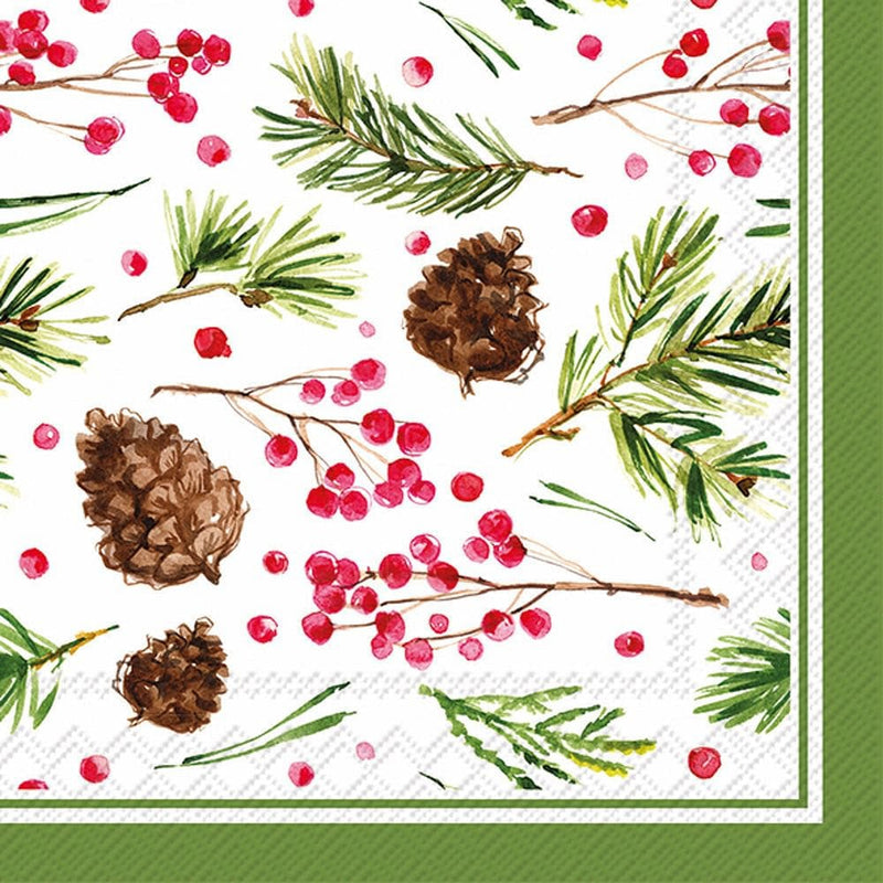 Rosanne Beck - Pinecone Pattern Cocktail Napkin - Shelburne Country Store