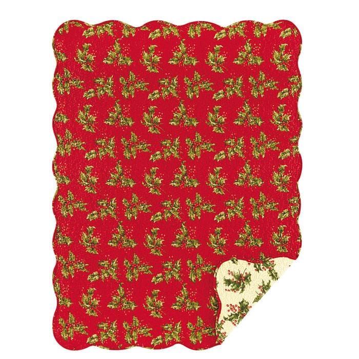 April Cornell Holly Red Throw - Shelburne Country Store
