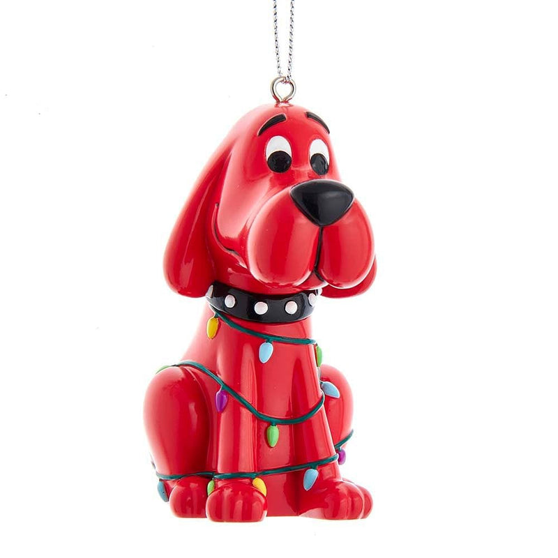 Clifford The Big Red Dog tangled in lights Ornament - Shelburne Country Store