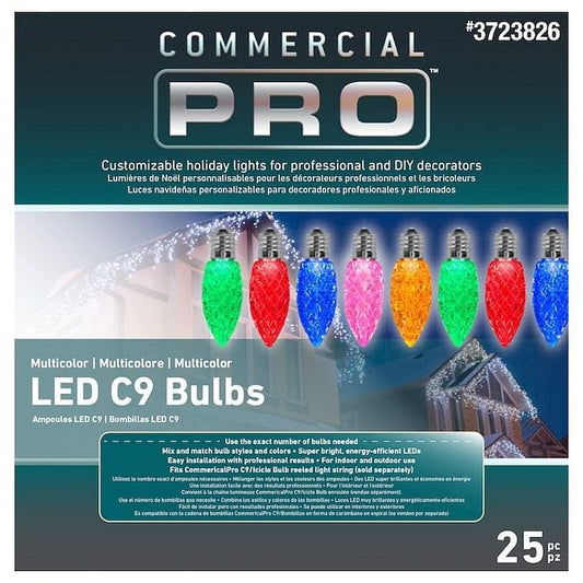 Multicolor LED C9 Light Bulbs - 25 Pack - Shelburne Country Store