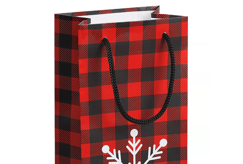 Holiday Eurototes - 5 x 3 1⁄2 x 13 1⁄4", Wine, Snowflake - Shelburne Country Store