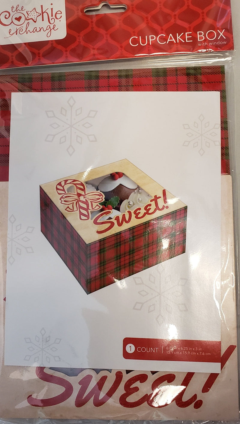 Medium Window Top Cupcake Box - Candy Cane - Shelburne Country Store