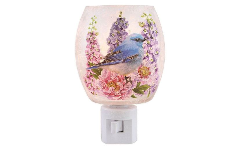 Bluebird with Pink Roses Night Light - Shelburne Country Store