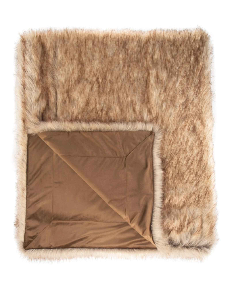 Faux Fur Throw - Timber Wolf - Shelburne Country Store
