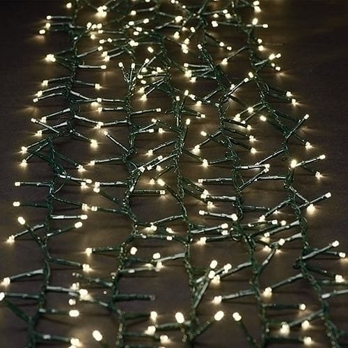 USB powered 1000 Superbright LED (82 foot) Green Wire Multifunction Lights with Timer -  Warm White - Shelburne Country Store