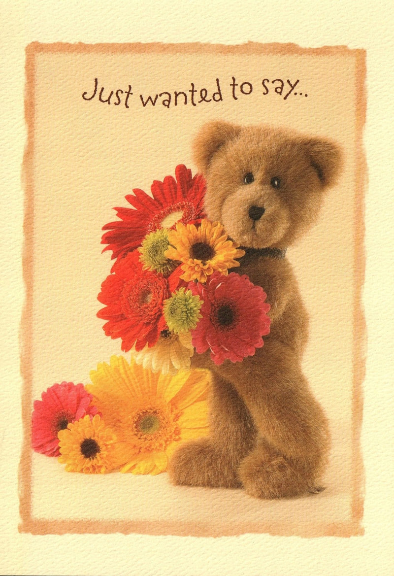 Thank You Card - Teddy Bear Flowers - Shelburne Country Store