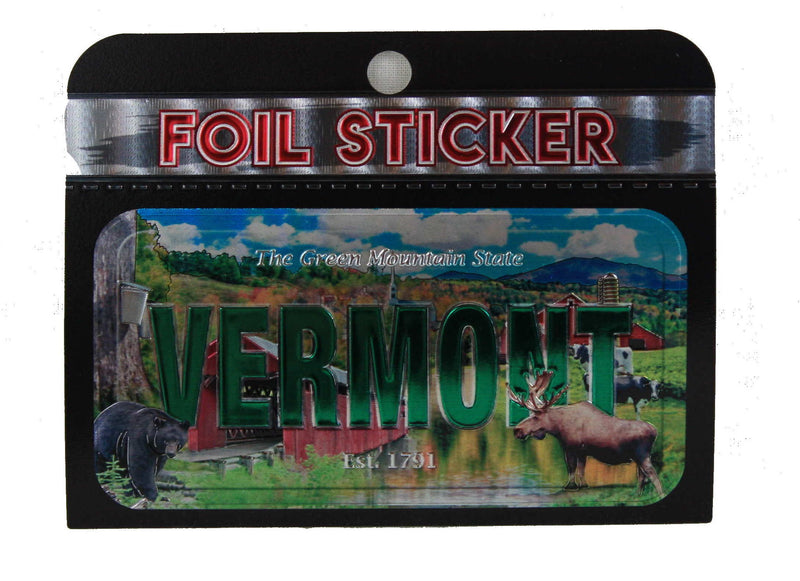 Vermont License Plate Foil Sticker - Shelburne Country Store
