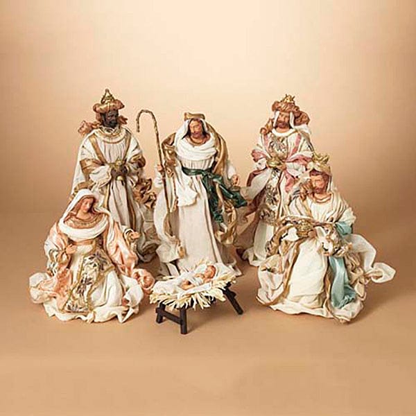 Pastel 10 Inch Nativity 6 Piece Set - Shelburne Country Store