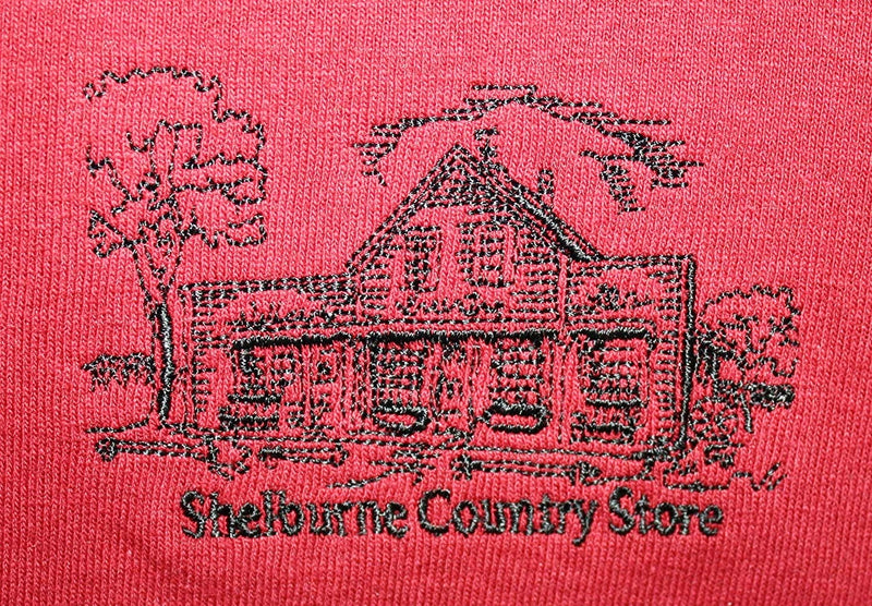 Shelburne Country Store Embroidered T-Shirt - Garnet X-Large - Shelburne Country Store