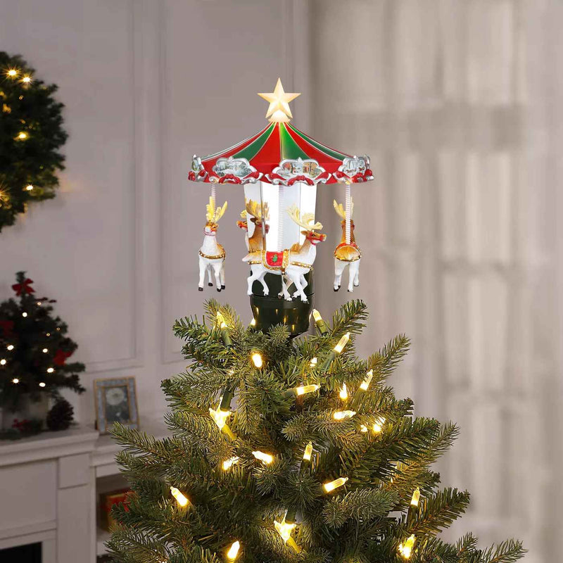Animated Tree Topper - Carousel - Shelburne Country Store