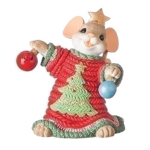 Mouse Figurine - That's one Tree-ific Sweater - Shelburne Country Store