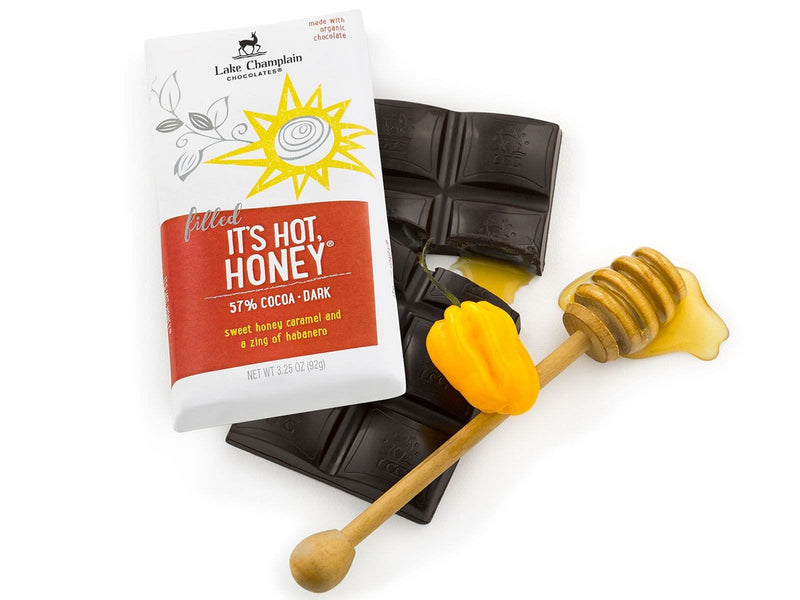 Lake Champlain Organic It's Hot Honey - Dark - 3.25 oz - Shelburne Country Store
