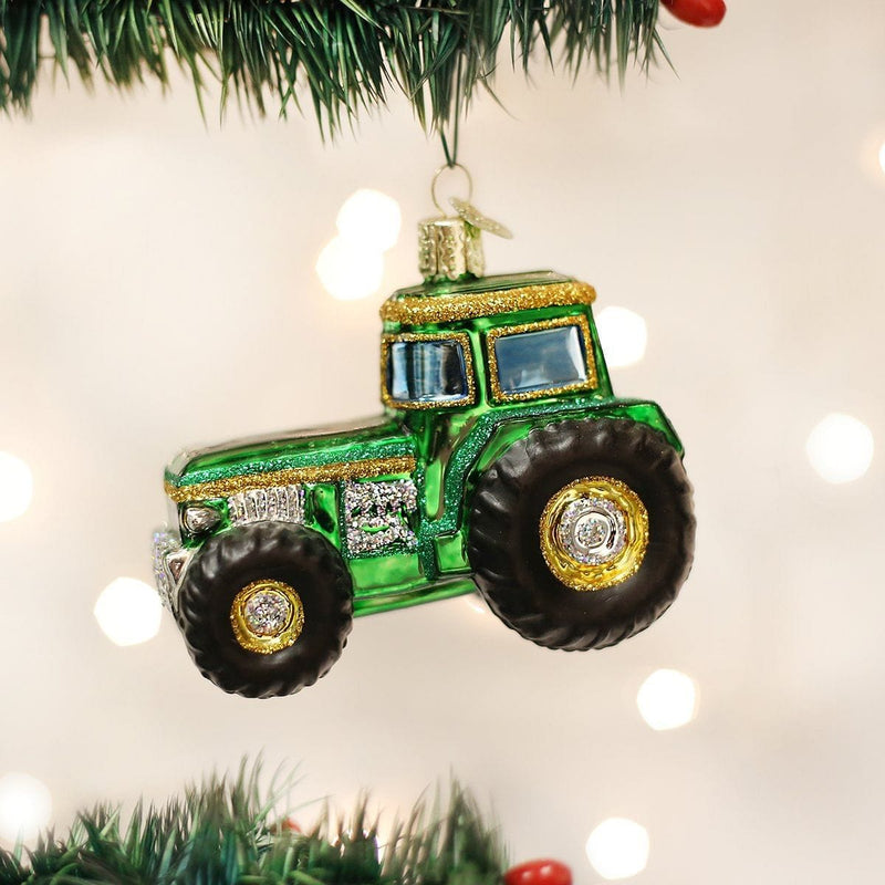 Old World Christmas Tractor Glass Blown Ornament - Shelburne Country Store